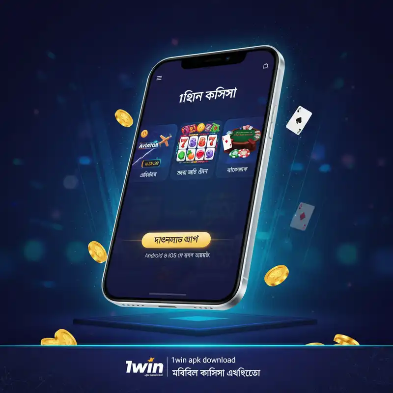 ১উইন মোবাইল ক্যাসিনো গেমস ইন্টারফেস